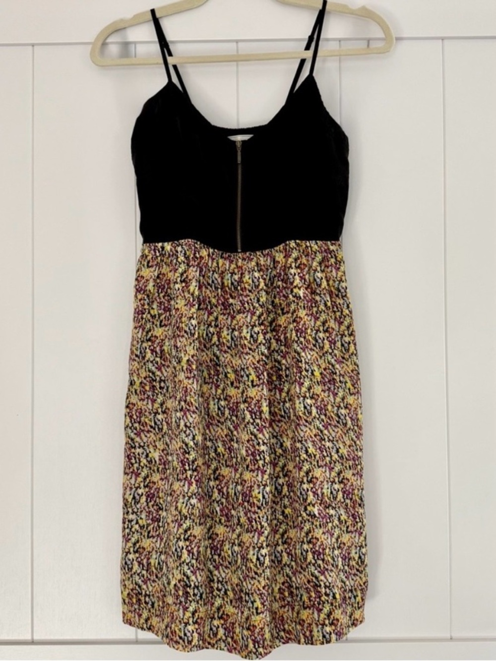 ✨ Anthropologie Moulinette Soeurs Graduation Dress Black Floral Silk Size 4 ✨ - Picture 2 of 13